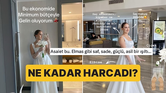 Gelinliğini İnternetten Alarak Minimum Bütçeyle Gelin Olan Kadın, Harcadığı Tutarla Takdir Topladı