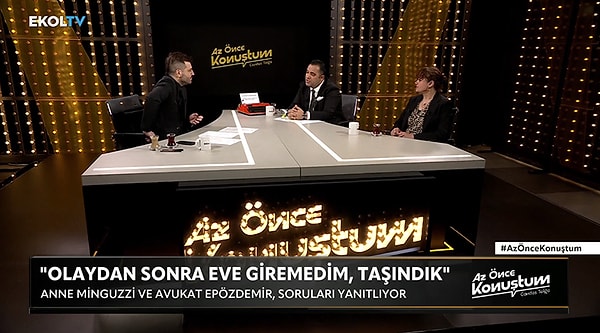 Programın bir diğer konuğu Avukat Rezan Epözdemir ise kendisine gelen tehdit mesajlarını paylaştı.