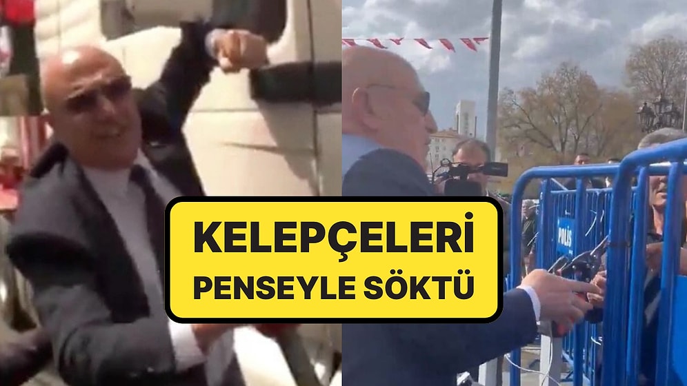 CHP'li Vekil Mahmut Tanal Polisin Barikatlara Bağladığı Kelepçeleri Penseyle Kesti
