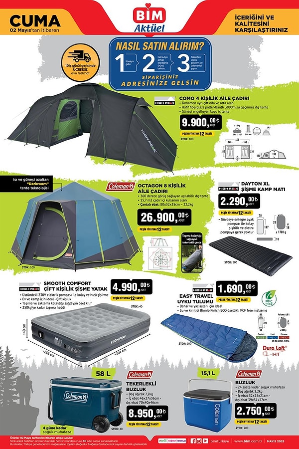 Como 4 Kişilik Aile Çadırı 9.900 TL