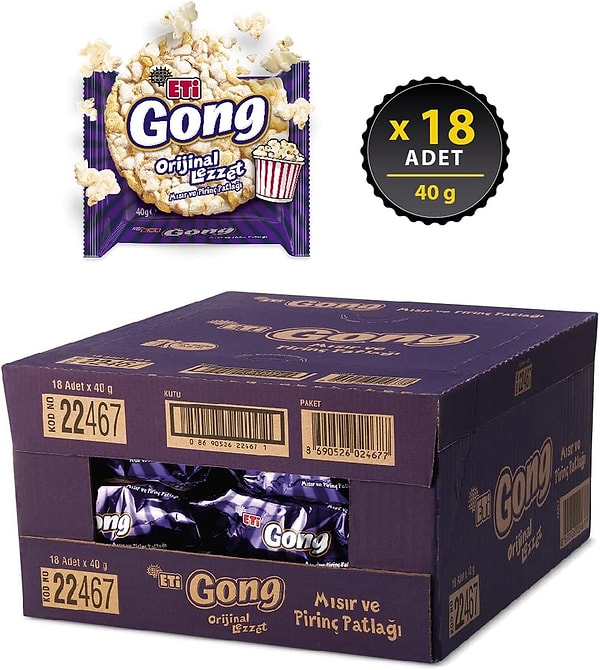 Eti Gong Orijinal Lezzet Mısır ve Pirinç Patlağı