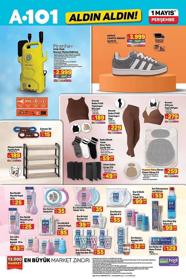 Piranha Basınçlı Yıkama Makinesi 2.999 TL
