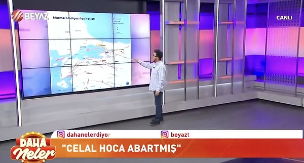 Beyaz TV ekranlarında fay hatlarını yorumladı.