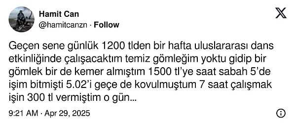 Çalışmak için para verenler de var.