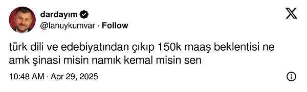 Ancak öğrencinin bu beklentisi alay konusu oldu.