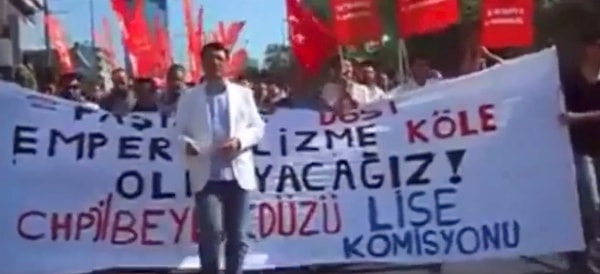 Olaylı 1 Mayıs 2013’te Taksim meydanında yürümüş.