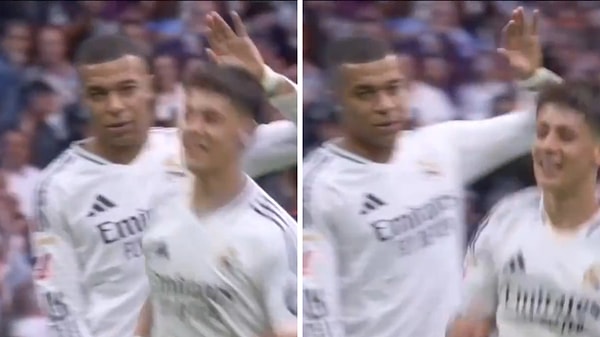 Arda büyük sevinç yaşarken Mbappe'nin yüz ifadesi ise şöyle 🙄