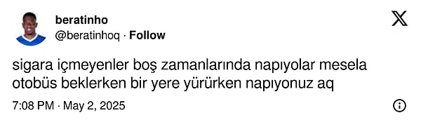 Sadece otobüs bekliyor, kimseyi dumana boğmadan yürüyor olabilirler mi?