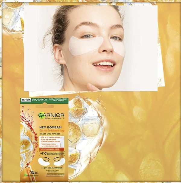 Garnier Nem Bombası Kağıt Göz Maskesi