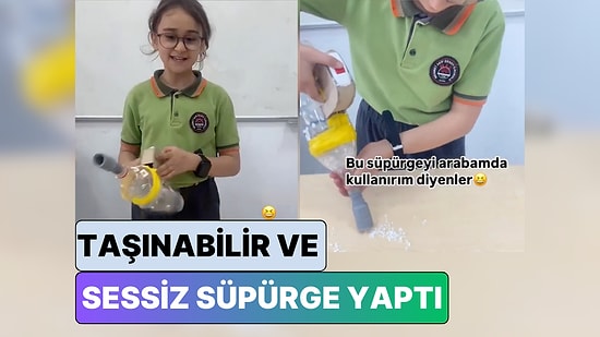 Bir Ortaokul Öğrencisi Pet Şişe Kullanarak Sessiz Çalışan Mini Bir Süpürge Yaptı