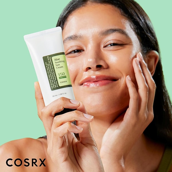 3. Cosrx Aloe Soothing Sun Cream SPF50 Pa+++ - Yatıştırıcı Güneş Kremi 50ml