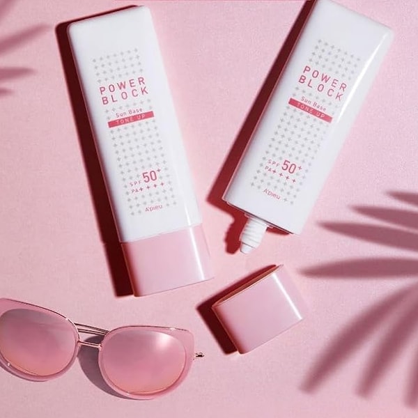 7. A'PIEU Power Block Tone Up Base Pink SPF50+/PA++++ - 50ml