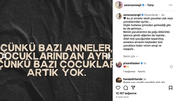 Serengil’in bu mesajı kısa sürede binlerce beğeni ve yorum aldı.