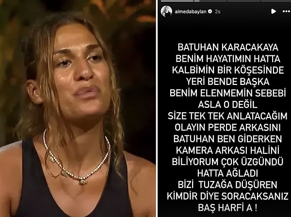 Survivor'a ilk kez katılmasına rağmen All Star kadrosuna yedeklerden giren Almeda'nın diskalifiye oluşu da apayrı gündem oldu. Görseli