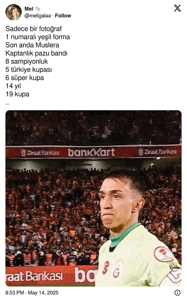 Taraftarlar Muslera'ya teşekkür etmeye başladı 👇