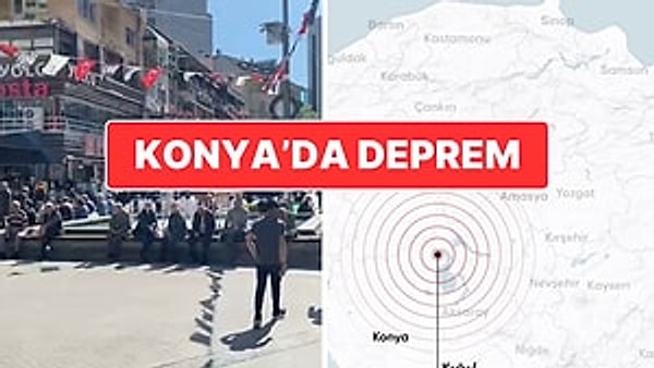 AFAD, Konya'nın Kulu ilçesinde 5.2 büyüklüğünde deprem meydana geldiğini açıkladı. Deprem Ankara ve çevre illerden de hissedildi. Görseli