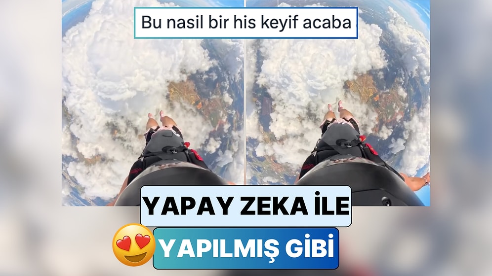 Bir Ekstrem Spor Tutkunu Paraşütle Atladığı Sırada Bulut Kümesinin İçinden Geçtiği Anları Paylaştı