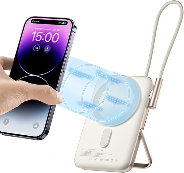 Juo Magsafe 10000mAh Standlı 20W Taşınabilir Hızlı Şarj Cihazı