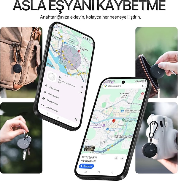 MiLi MiTag Go "Google Find My Device Lisanslı" Akıllı Takip Cihazı