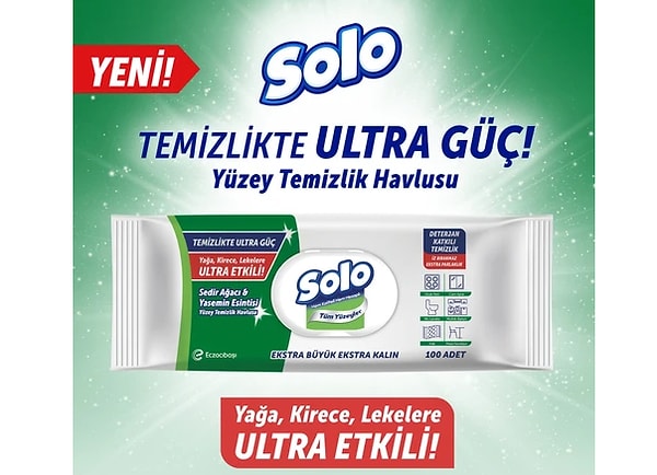 Solo Sedir Ağacı&Yasemin Esintisi Yüzey Temizlik Havlusu