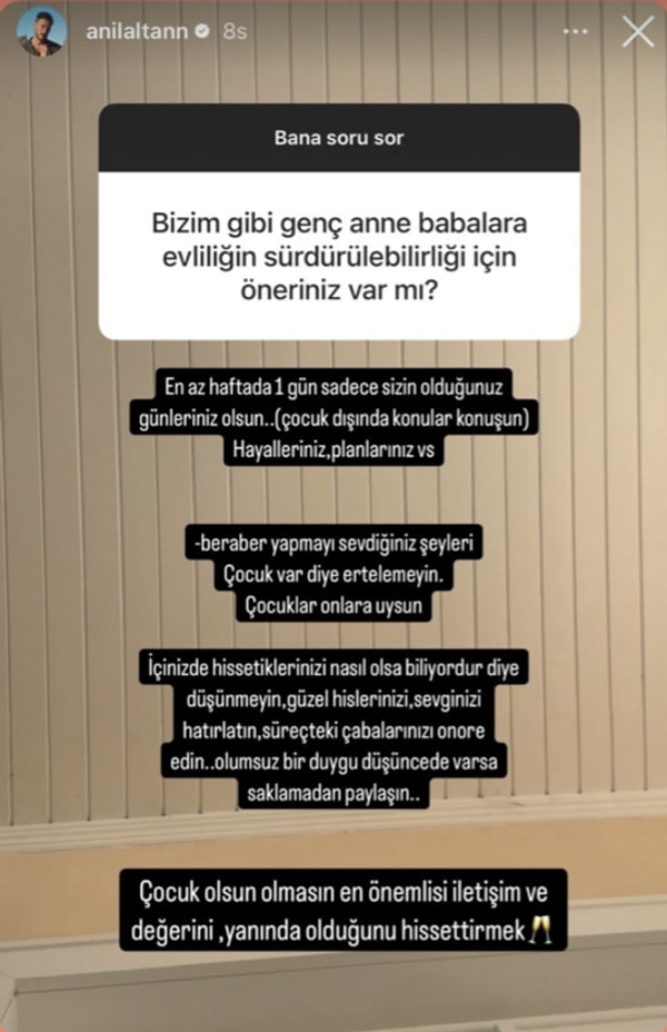 Şimdi gelelim asıl konumuza! Aylardır boşanma dışında bir konuyla konuşulmayan Anıl Altan, geçtiğimiz saatlerde takipçilerinin sorularını yanıtladı.