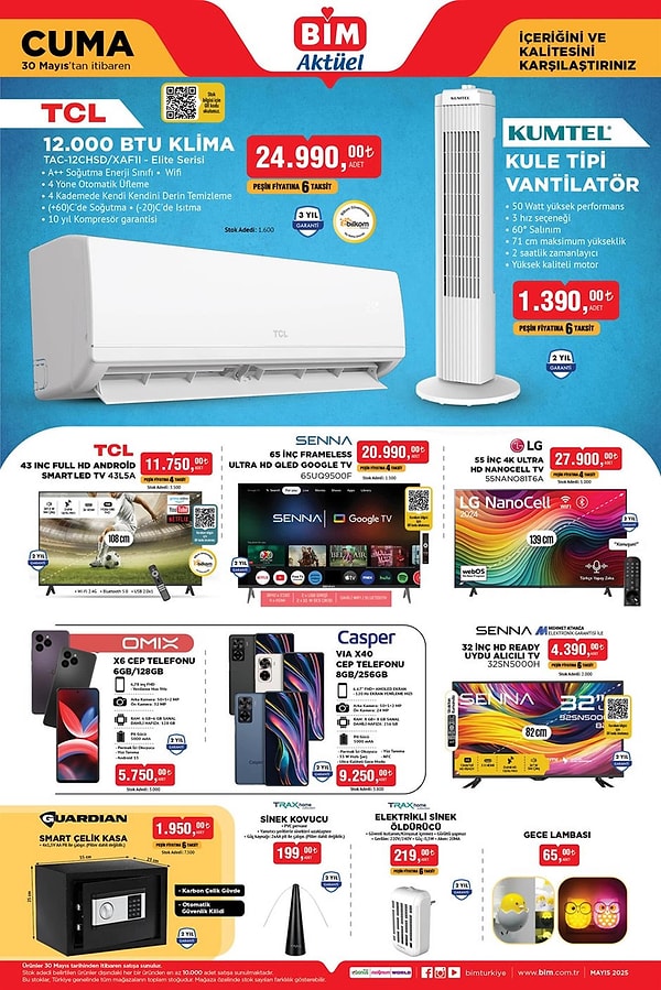 TCL 12.000 BTU Klima 24.990 TL