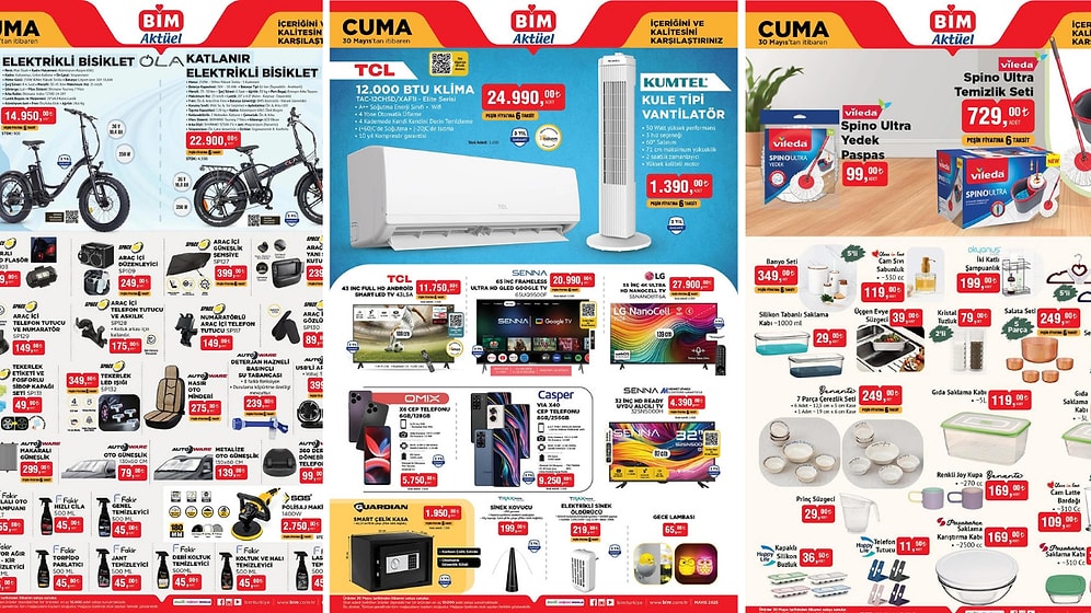 BİM'e Katlanır Elektrikli Bisiklet Geliyor! 30 Mayıs 2025 BİM Aktüel Ürünler İndirim Kataloğu