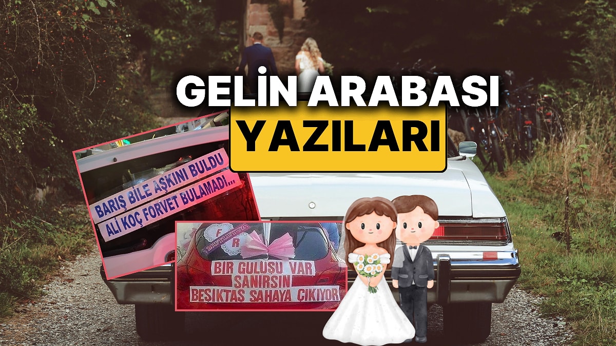 Çiftlerin Yaratıcılıkta Sınır Tanımadığı En İlginç, Komik ve Yaratıcı Gelin Arabası Yazıları