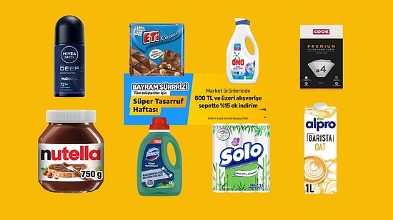 Amazon'dan Bayram Sürprizi: Süper Tasarruf Haftası Başladı! Süpermarket Ürünlerinde 600 TL'ye %15 İndirim