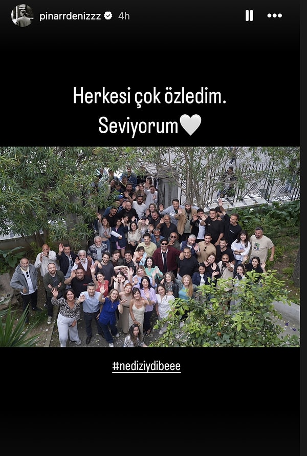 Finalin üstünden geçen 1 yılın ardından da diziyi unutmadı ve Instagram hesabından paylaşım yaptı. Görseli