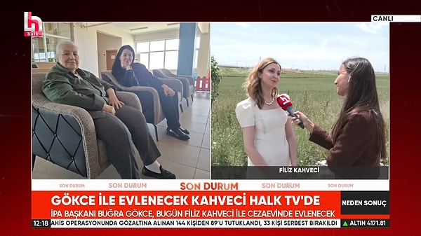 Filiz Kahveci gelinliği ile açıklamalarda bulundu. Görseli