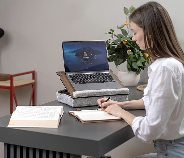 Vigo Wood Minderli Laptop Sehpası