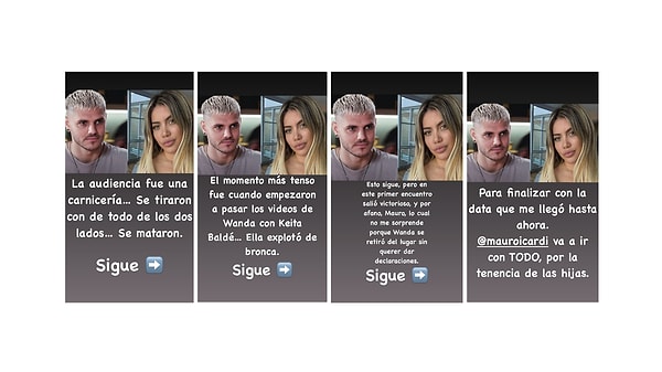 Arjantinli gazeteci ve televizyon sunucusu Luis Ventura, sosyal medya hesabından yaptığı paylaşımla mahkemede yaşananları şöyle özetledi: Görseli