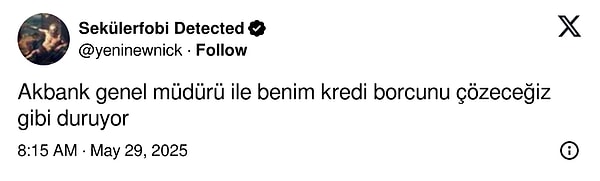 Ancak burası Instagram değil. X'te hayatın gerçekleri paylaşımı yapan kişinin yüzüne vuruldu.