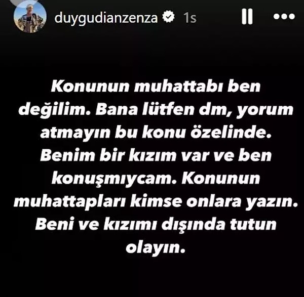 İşte o paylaşım: