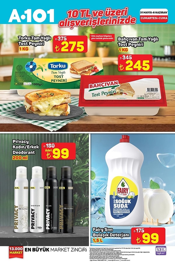10 TL ve üzeri alışverişlerde geçerli: