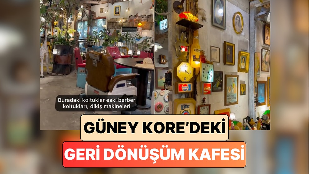 Kore'de Kapı Kolundan Koltuklara Her Şeyin Eski Eşyalardan Oluştuğu 'Geri Dönüşüm Kafesi'ne Bayılacaksınız