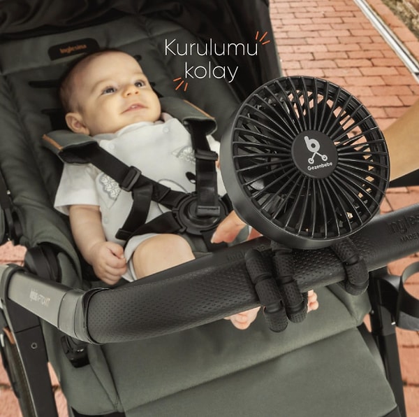 Gezenbebe Çok Fonksiyonlu Bebek Arabası Fanı