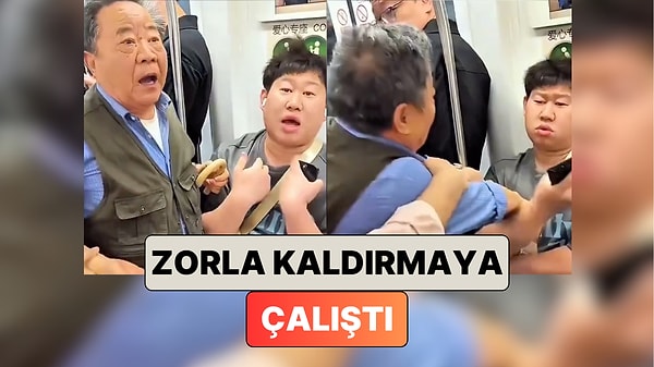 Hangisi Haklı? Çin'de Bir Adam Metroda Oturan Bir Genci Zorla Kaldırmaya Çalıştı