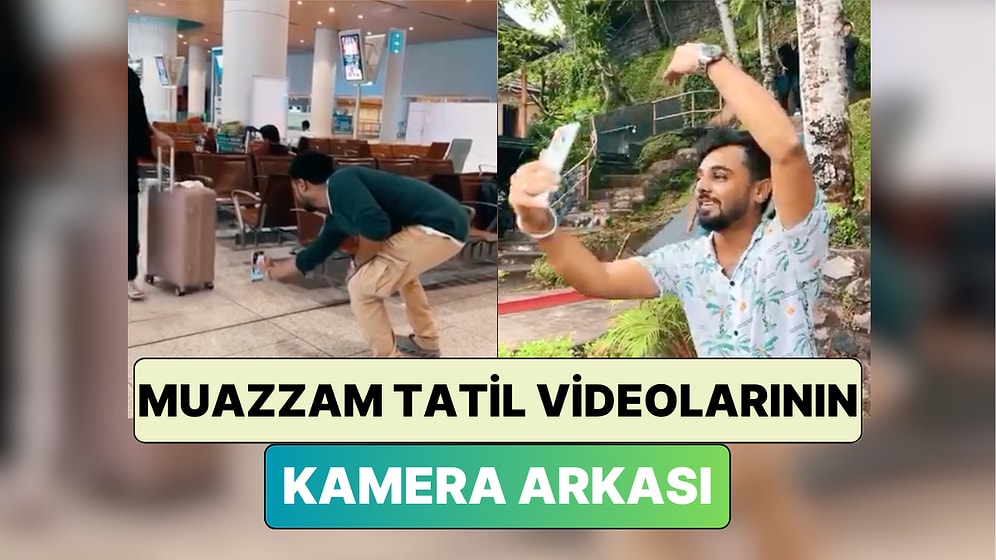 Tatile Çıkacaklara Fikir Verdi: Bir Adam Eşinin Tatil Videoları İçin Gösterdiği Çabayla Hayran Bıraktı