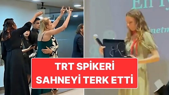 TRT Spikeri Oya Eren Festivalde Ödül Alan Yönetmen Ecre Begüm Bayrak Tutuklu Gençleri Anınca Sahneyi Terk Etti