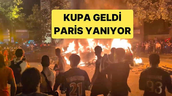 Şampiyonlar Ligi'ni Kazanan PSG Taraftarı Sokağa İndi Polisle Çatıştı
