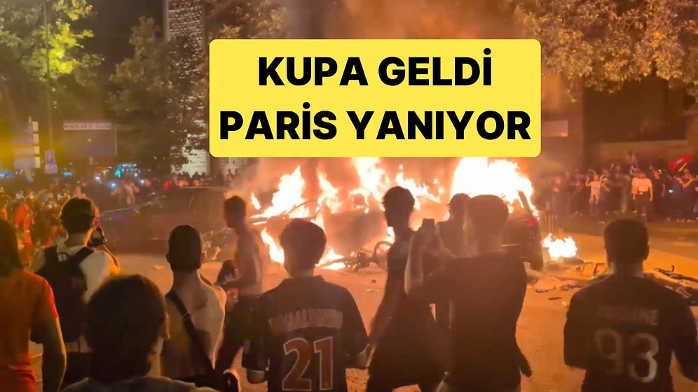 Şampiyonlar Ligi'ni Kazanan PSG Taraftarı Sokağa İndi Polisle Çatıştı