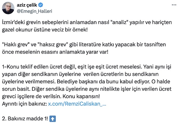 Sosyal medya greve destek verenler ve destek vermeyenler olarak ikiye ayrıldı. İlk önce grevin bir hak olduğunu dile getirip destekleyenlere bakalım👇🏻