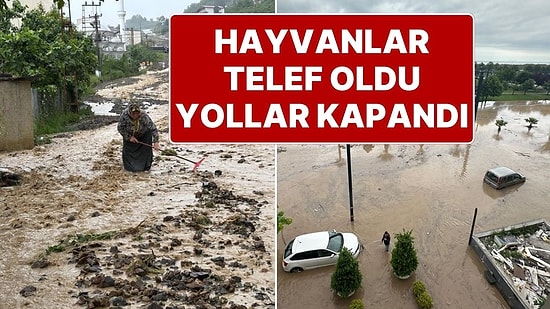 Trabzon'da Sağanak Yağmur Hayatı Felç Etti: Yollar Göle Döndü, Karadeniz Sahil Yolu Kapandı