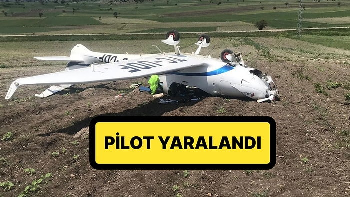 Bilecik'te Eğitim Uçağı Ters Döndü: Yaralanan Pilot Hastaneye Kaldırıldı