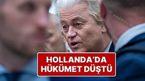 Hollanda'da aşırı sağcı Özgürlük Partisi (PVV) lideri Geert Wilders, koalisyon hükümetinden çekildiklerini açıkladı.