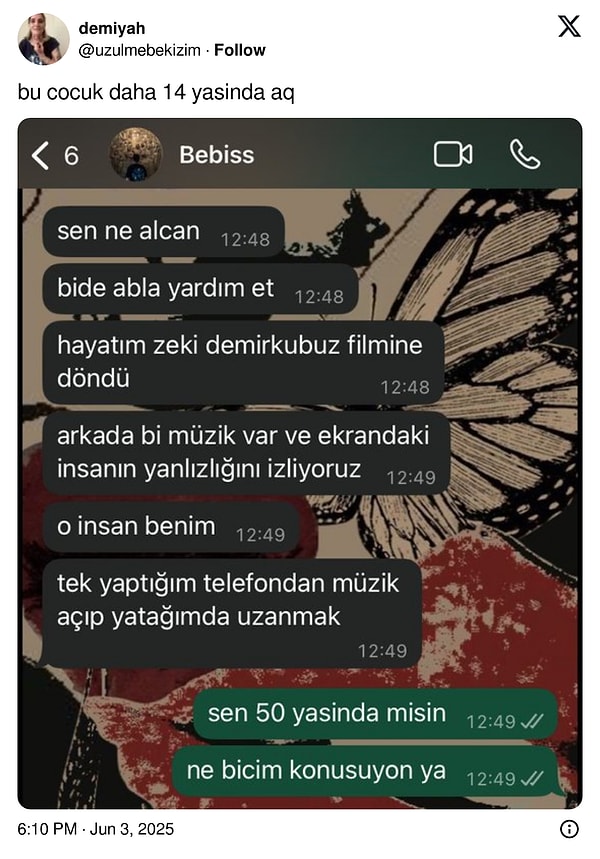 Ama bu paylaşımları görüp kendi mesajlaşmalarını ilginç bulup paylaşanlar da oldu.