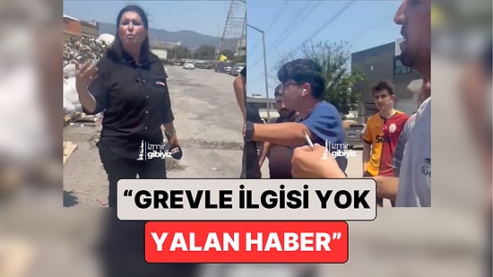 İzmirli Vatandaşlar Sanayi Atıklarını “Grev Nedeniyle Toplanmayan Çöp” Olarak Gösteren Muhabire Tepki Gösterdi