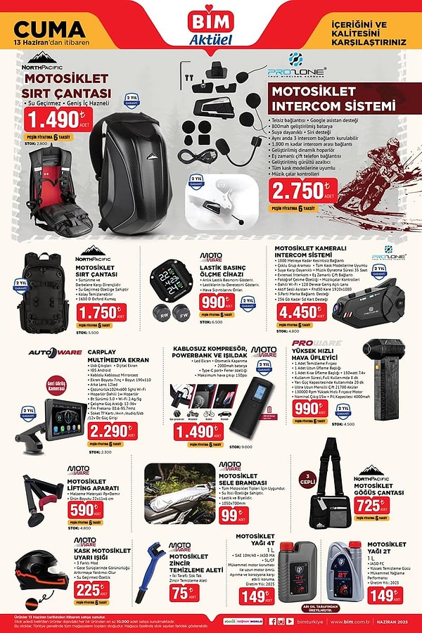 Motosiklet Sırt Çantası 1.490 TL